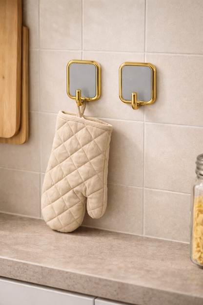 Şahane 2li Lüx Kare Yapışkanlı Askı Delmesiz Güçlü Tutuşlu Duvar Askısı SHN-1424