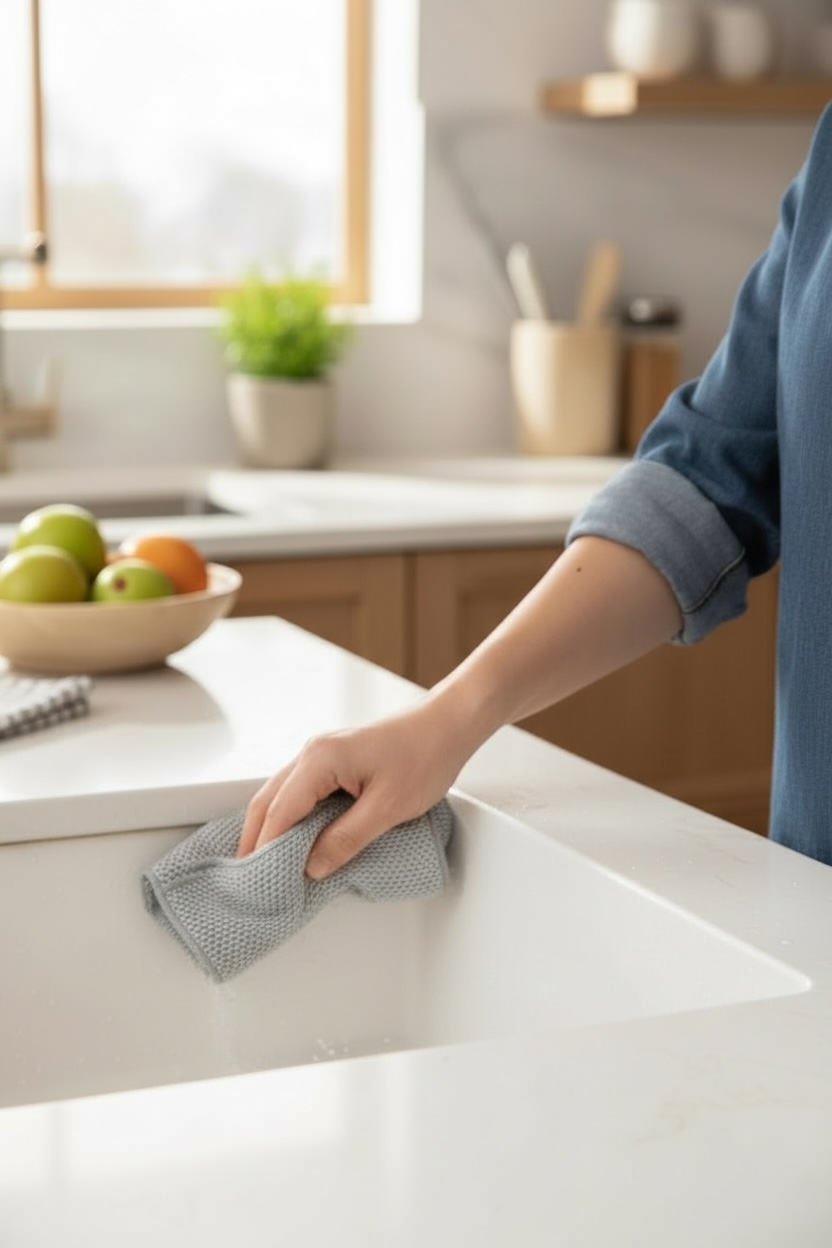 Telli ve Kumaş Taraflı Mikrofiber Bez Çift Taraflı Etkili Temizlik Bezi 2'li Set SHN-1311