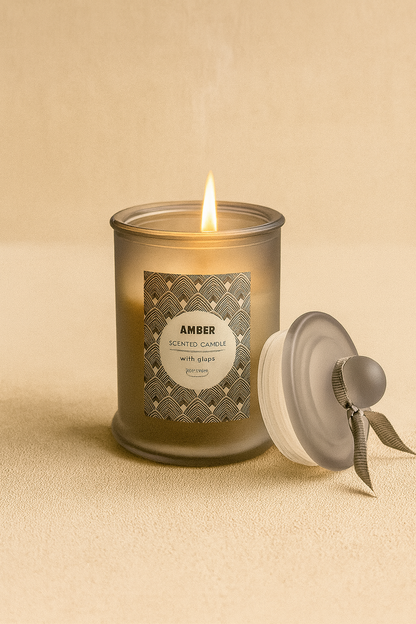 Buz Camlı Kokulu Dekoratif Mum SHN-2002