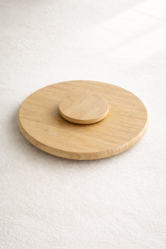 360° Dönebilen Bambu Sunumluk 32cm KW-960