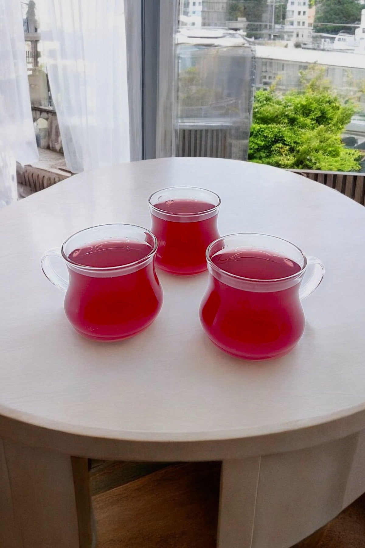 3'lü Kulplu Borosilikat Bardak Seti 250ML KW-353