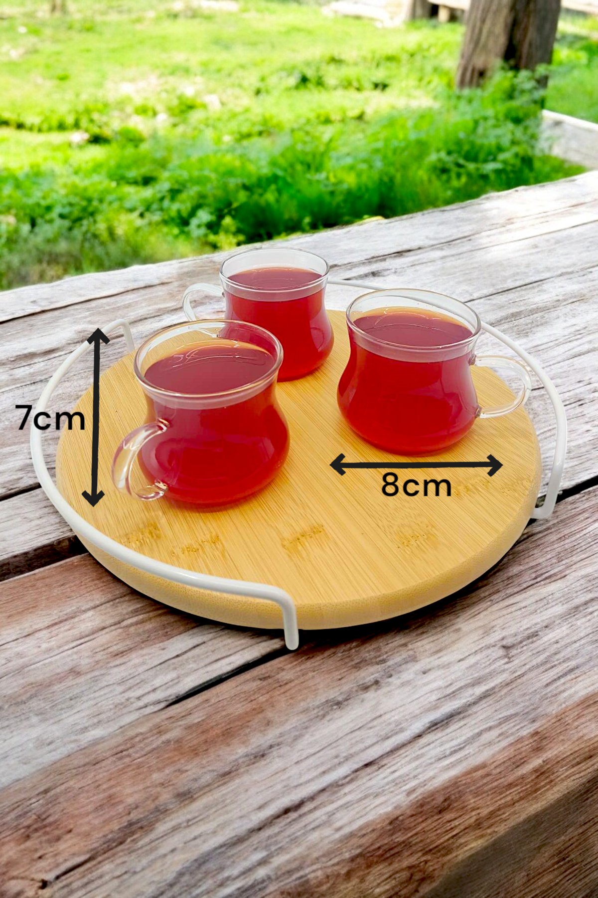 3'lü Kulplu Borosilikat Bardak Seti 250ML KW-353
