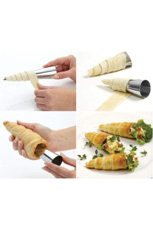 3'lü Kruvasan Kalıbı Kruvasan Hamur Kesici Şekillendirici Pratik Pasta Börek Aparatı KW-3331