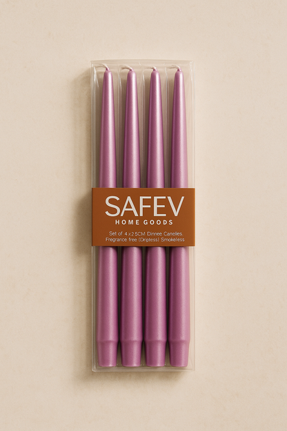 4lü Dekoratif Şamdan Mum Seti Şık Modern Tasarımlı SHN-2032