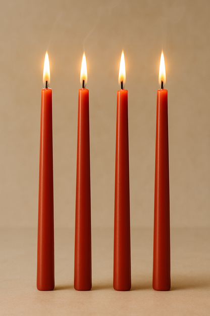 4lü Dekoratif Şamdan Mum Seti Şık Modern Tasarımlı SHN-2032