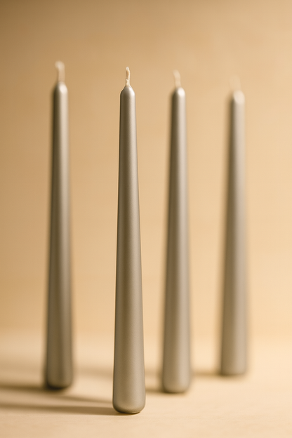 4lü Dekoratif Şamdan Mum Seti Şık Modern Tasarımlı SHN-2032