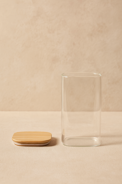 2'li Bambu Conta Kapaklı Kavanoz KW-815