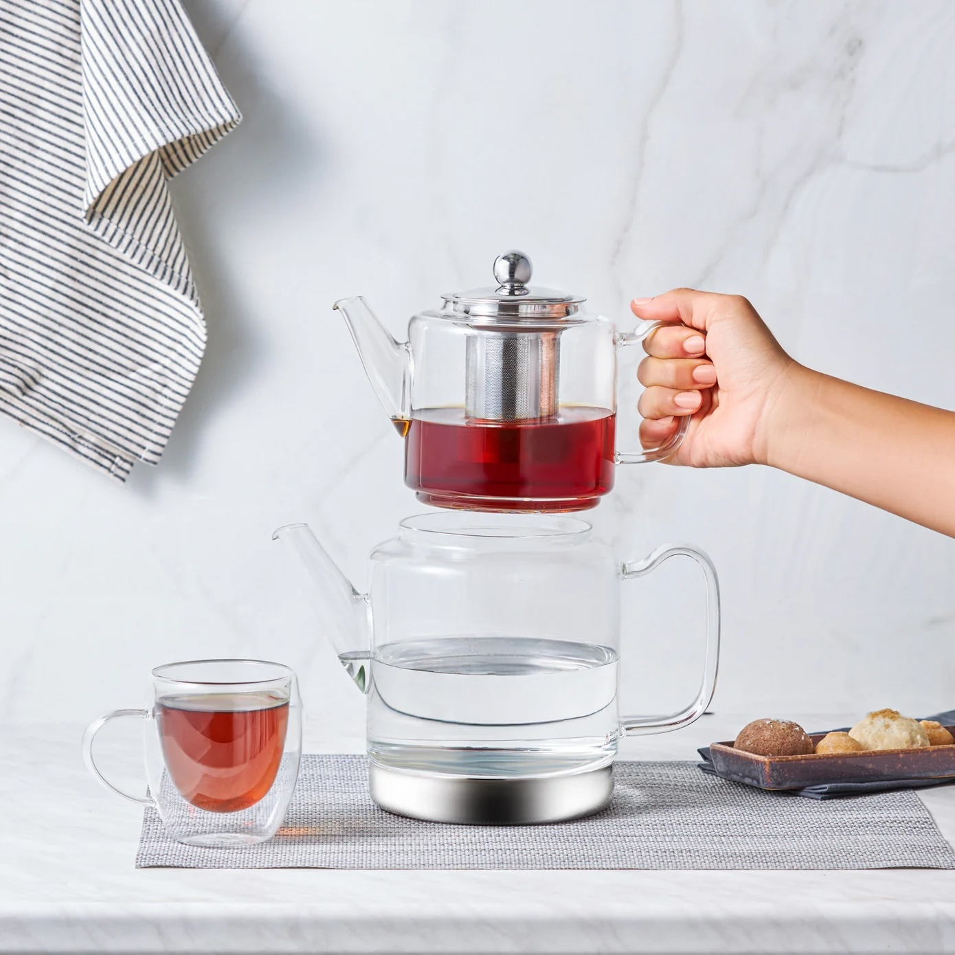 Victoria Borosilikat Cam Çaydanlık Seti KW-840