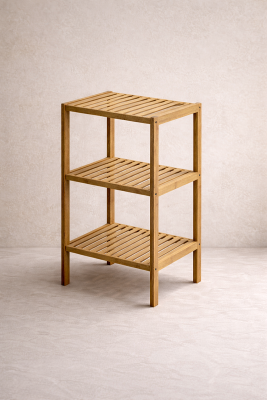 Doğal Bambu 4 Katlı Ayakkabılık Dayanıklı Şık Çok Amaçlı Ahşap Ayakkabı Rafı SHN-2102