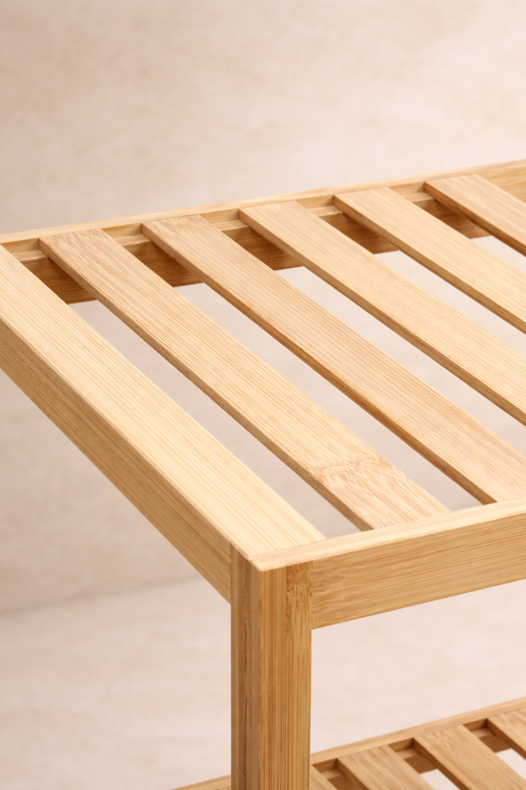 Doğal Bambu 4 Katlı Ayakkabılık Dayanıklı Şık Çok Amaçlı Ahşap Ayakkabı Rafı SHN-2102