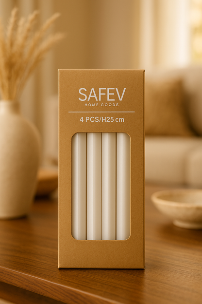 4’lü Altıgen Şamdan Mum Modern Dekoratif Baton Mum Seti SHN-2039