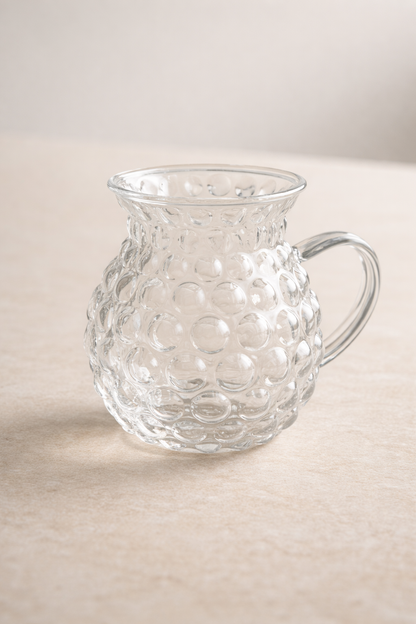 12’li 200 ML Borosilikat Desenli Cam İnci Bardak Seti Isıya Dayanıklı Şeffaf KW-729