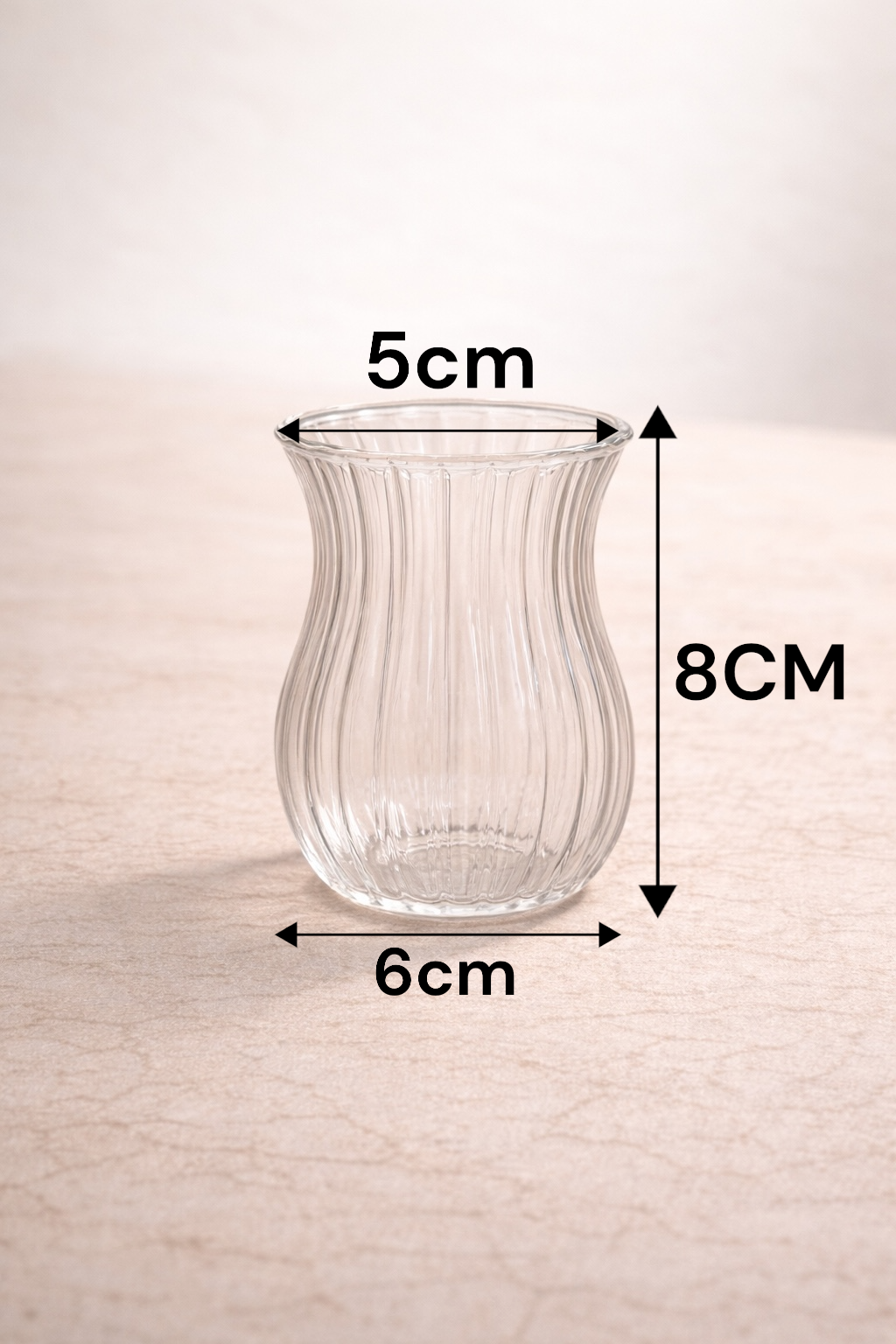 12’li 200 ML Borosilikat Çizgi Desenli Cam Diamond Bardak Seti Isıya Dayanıklı Şeffaf KW-721