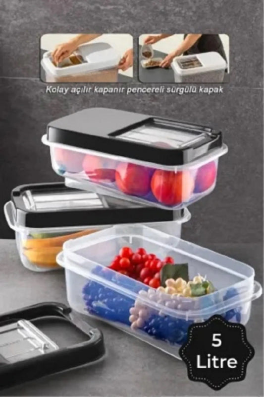 Multibox 5 Litre Kayar Kapaklı Saklama Kabı FMA007641