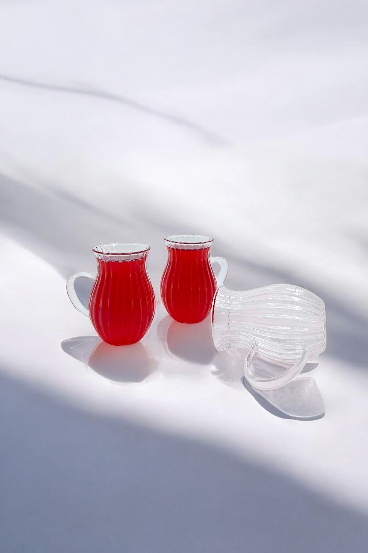 6'lı Zümrüt Borosilikat Çay Cam Bardak Seti 150ml KW-618