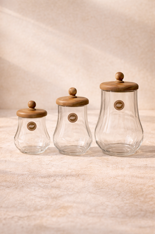 Akasya Conta Kapaklı Kavanoz Baharatlık Seti KW-1160 Series