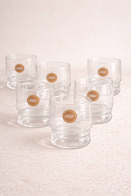 Borosilikat 6’lı Cam Bardak 350ml Isıya Dayanıklı Şeffaf Cam Bardak Seti KW-1053