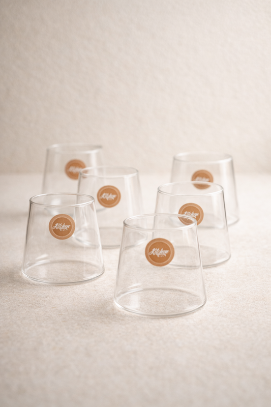 Borosilikat 6’lı Cam Meşrubat Bardak 400ml Isıya Dayanıklı Şeffaf Cam Bardak Seti KW-1056