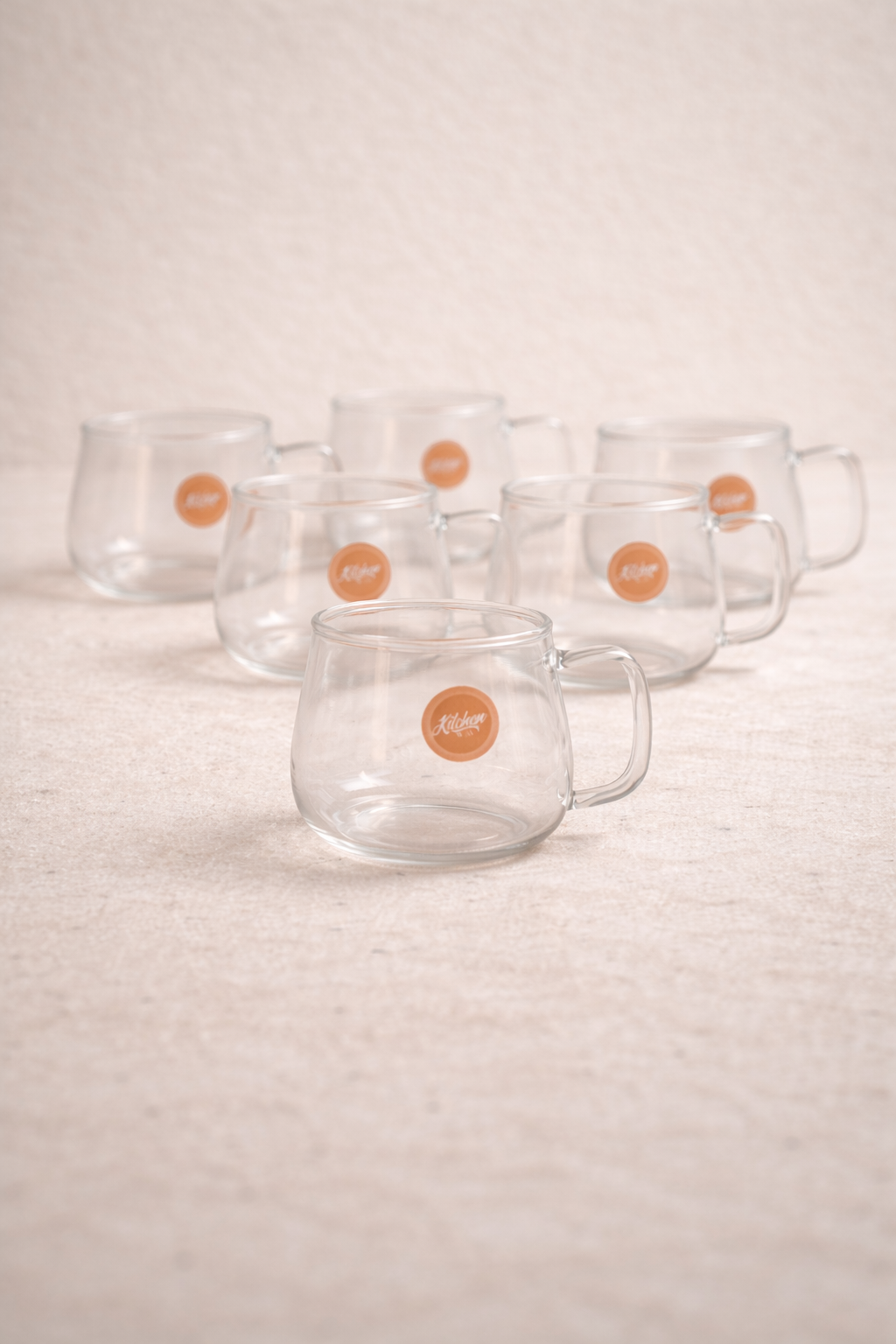 Borosilikat 6’lı Cam Meşrubat Kupa 400ml Isıya Dayanıklı Şeffaf Cam Kupa Seti KW-1048