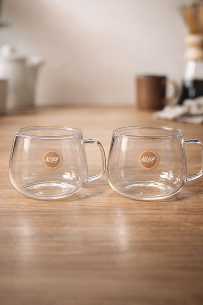 Borosilikat 6’lı Cam Meşrubat Kupa 400ml Isıya Dayanıklı Şeffaf Cam Kupa Seti KW-1048