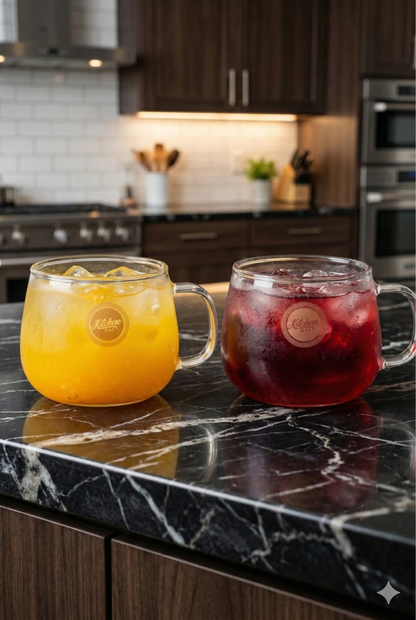 Borosilikat 6’lı Cam Meşrubat Kupa 400ml Isıya Dayanıklı Şeffaf Cam Kupa Seti KW-1048