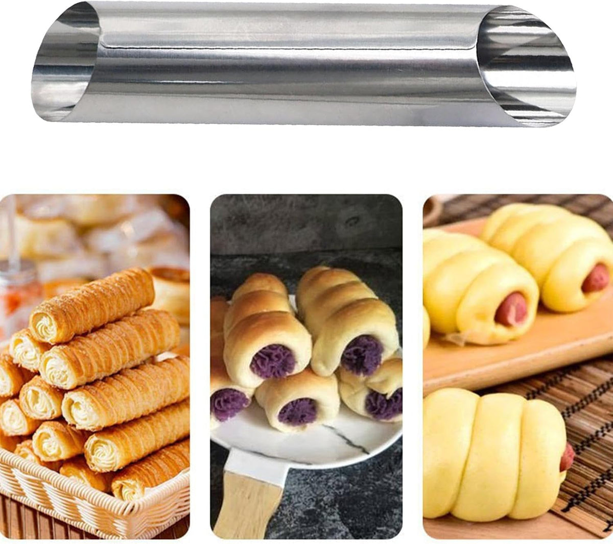 6'lı Kruvasan Kalıbı Kruvasan Hamur Kesici Şekillendirici Pratik Pasta Börek Aparatı KW-3334