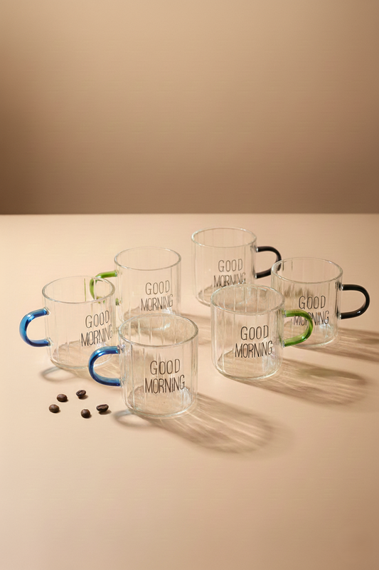 Kitchen Way 6'lı Good Morning Kulplu Kahve Bardağı KW-707