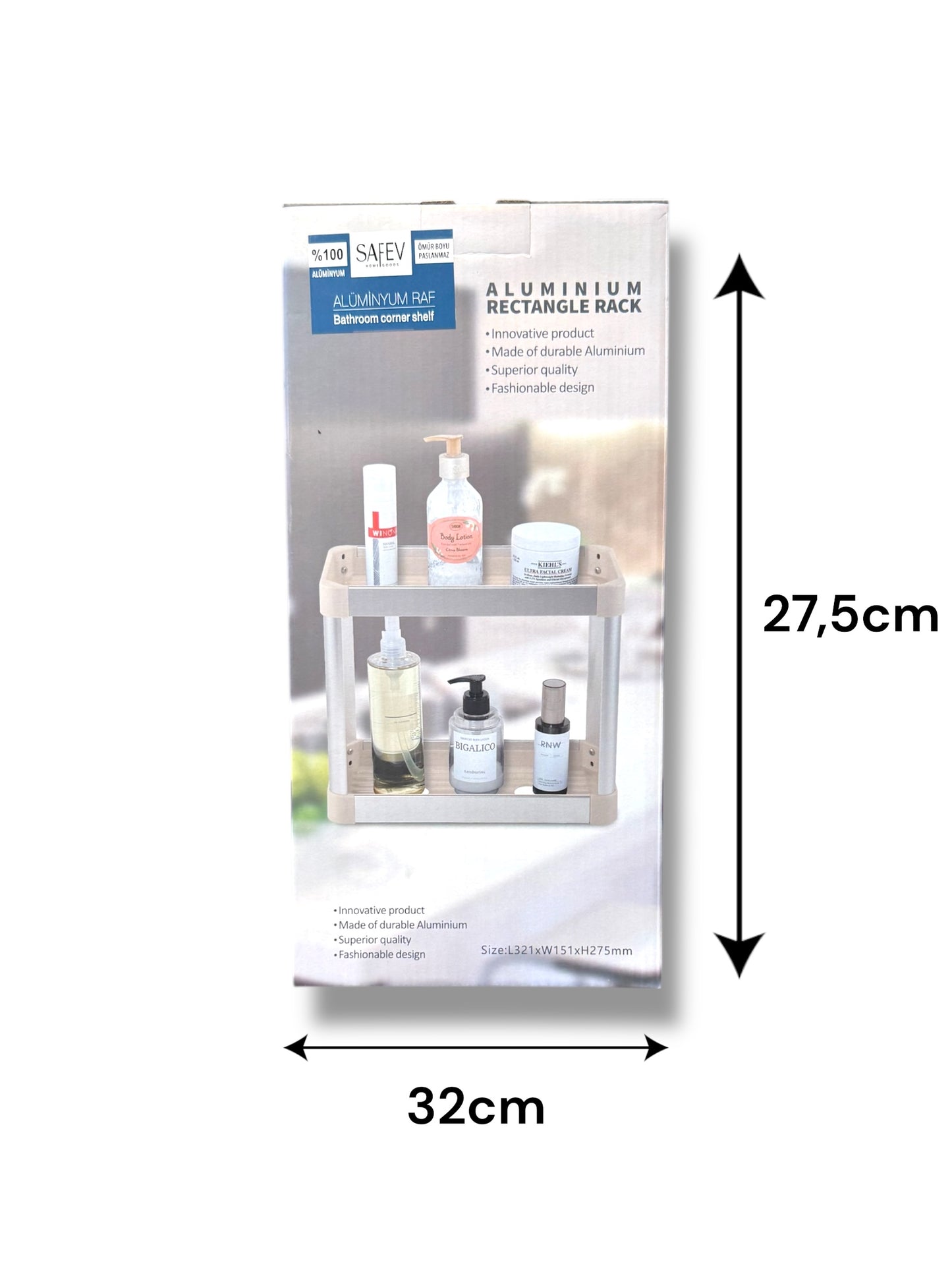 3 Katlı Alüminyum Raf Organizer SHN-2107