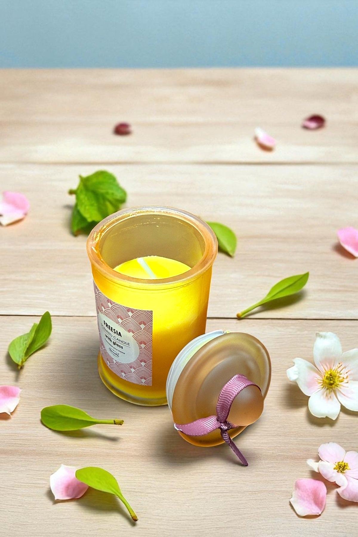 Buz Camlı Kokulu Dekoratif Mum SHN-2002