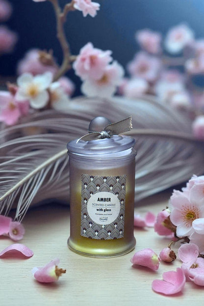 Buz Camlı Kokulu Dekoratif Mum SHN-2002