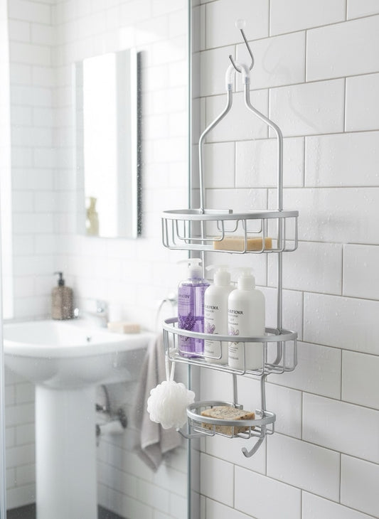 Paslanmaz Aleminyum Duş Köşeliği Şampuanlık Organizer SHN-2112