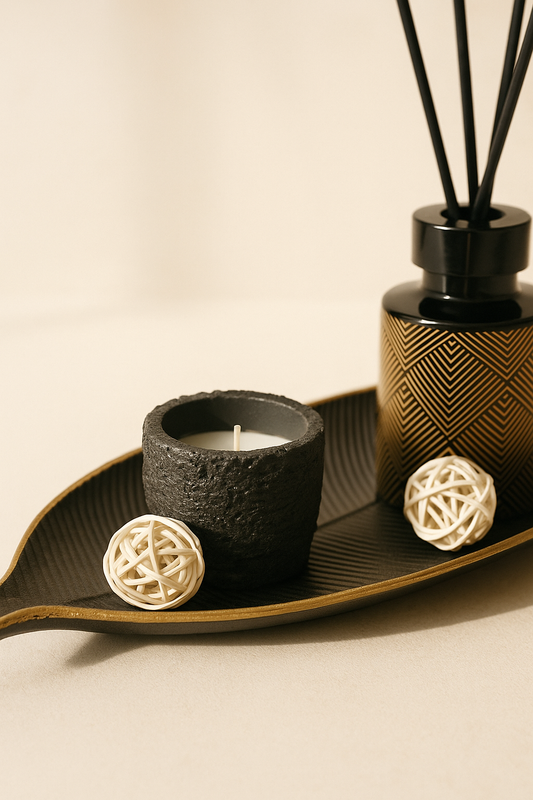 Çubuklu Koku Mum Tepsi Dekorasyon Seti SHN-2056