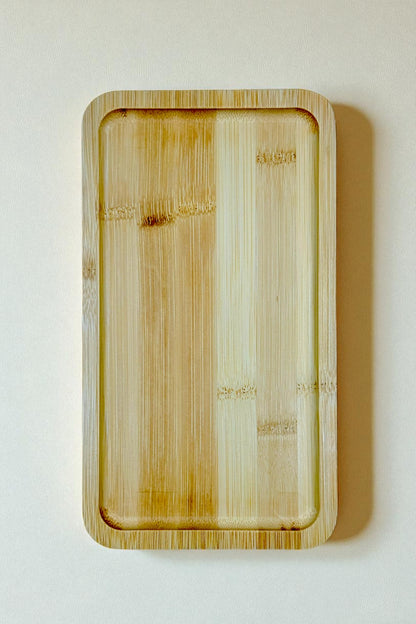 Bambu Dikdörtgen Tepsi Sunumluk 25CM KW-178