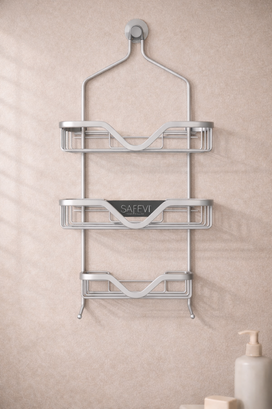 3 Katlı Alüminyum Duş Rafı Paslanmaz Suya Dayanıklı Modern Banyo Düzenleyici SHN-2111