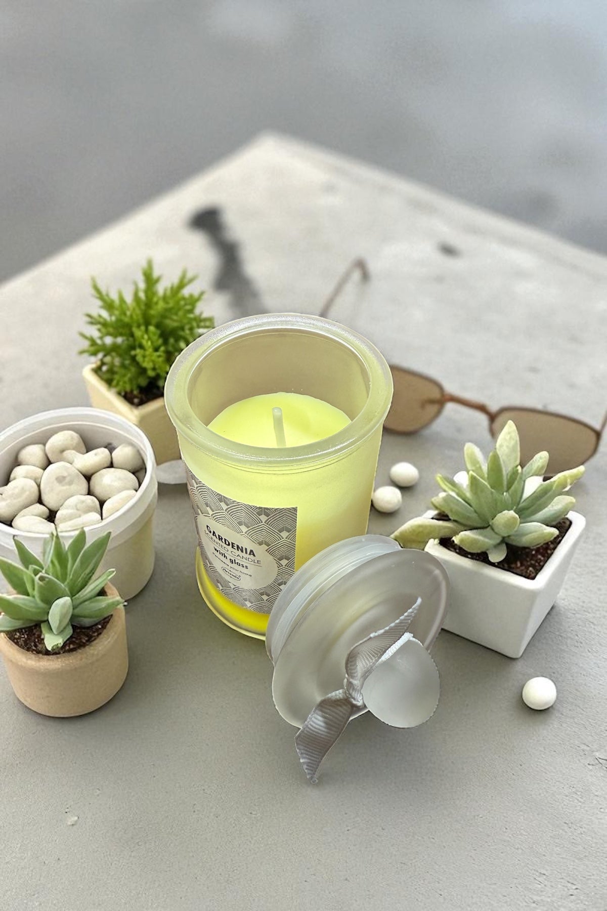 Buz Camlı Kokulu Dekoratif Mum SHN-2002