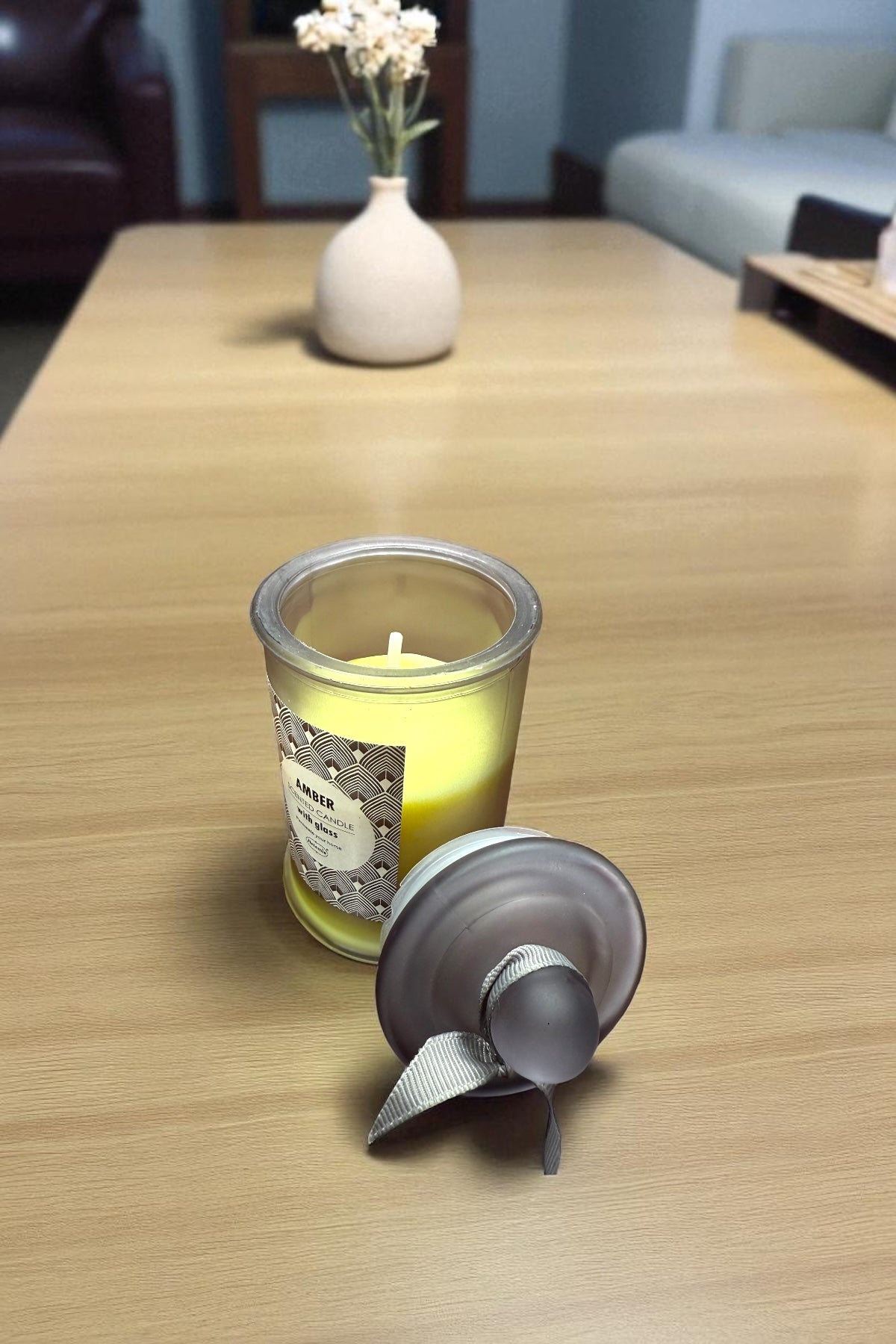 Buz Camlı Kokulu Dekoratif Mum SHN-2002