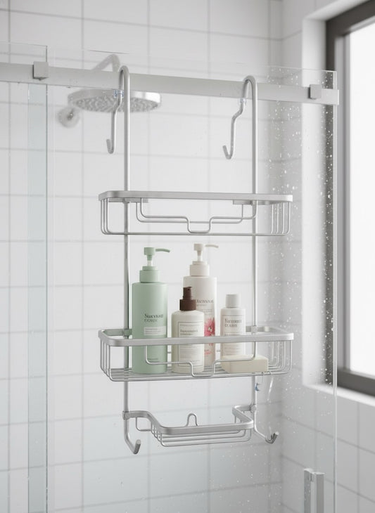 Paslanmaz Aleminyum Duş Köşeliği Şampuanlık Organizer SHN-2113