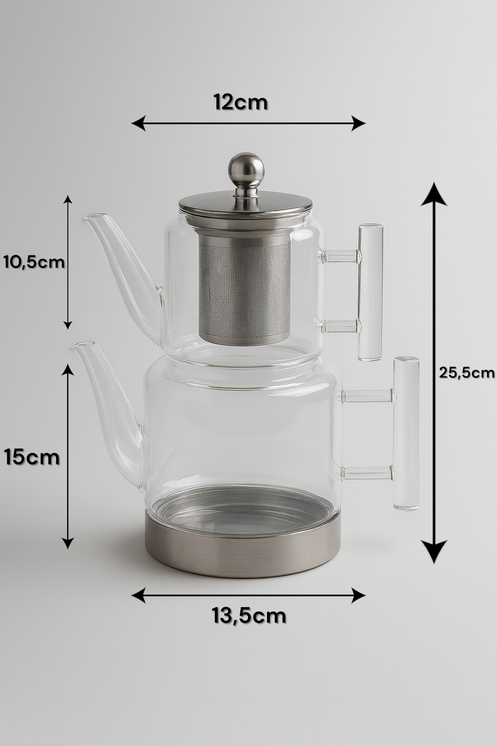 Marella Borosilikat Cam Çaydanlık Seti KW-842