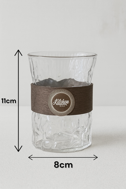 2’li Borosilikat Cam Bardak Set Akasya Tutamaçlı KW-856