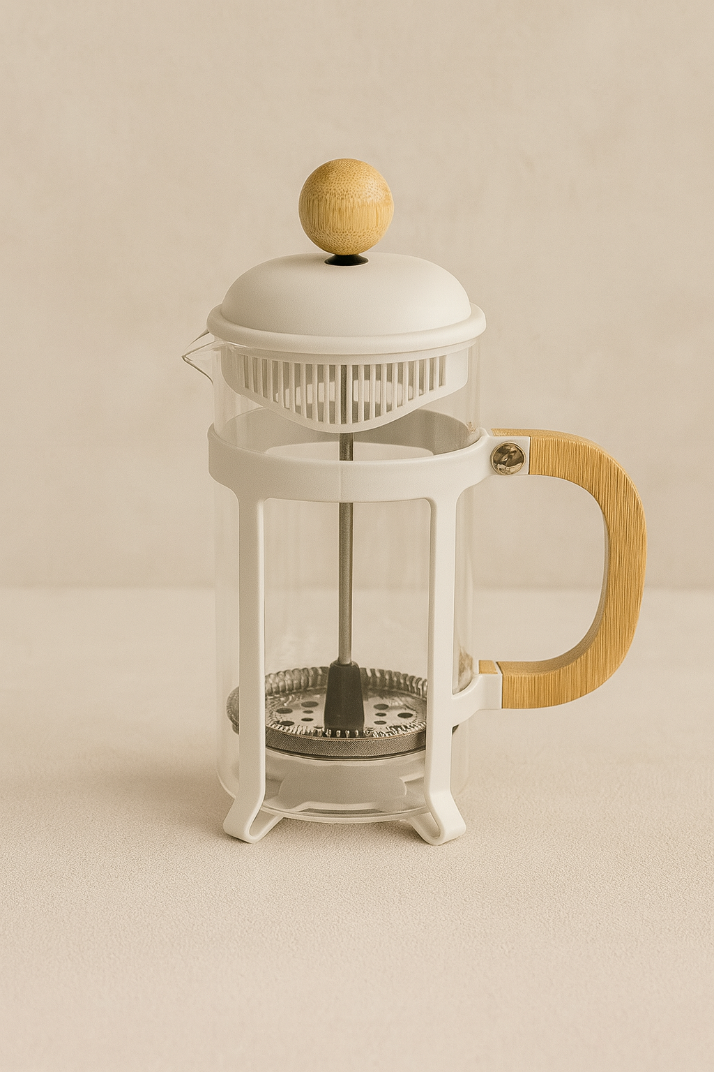 Bambu Saplı Borosilikat French Press 1000ml KW-1086