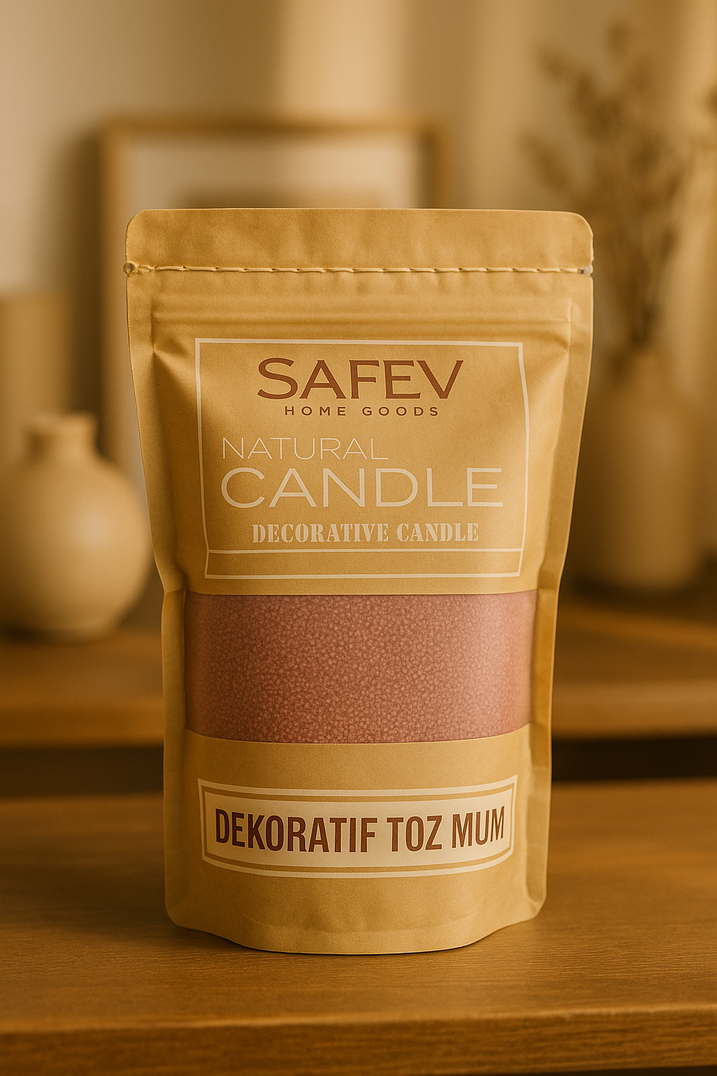 Dekoratif Toz Mum Kum Taneli Mum Granülü, Şeffaf Kaplarda Kullanıma Uygun Pratik Aromasız SHN-2052