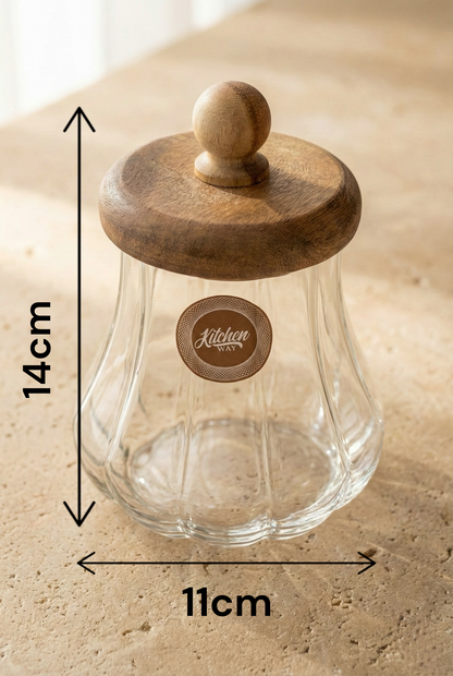 Akasya Conta Kapaklı Cam Kavanoz 550ML Hava Korumalı Saklama Kavanozu KW-1167