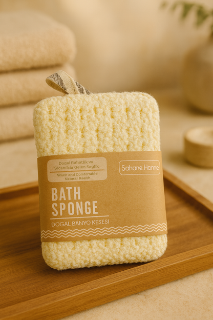 Doğal Banyo Kesesi Cilt Peeling Arındırma Derin Temizlik Lif Dokulu Duş Kesesi SHN-1421