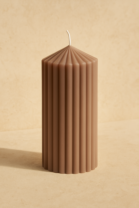 Çizgili Baton Mum Dekoratif Silindir Mum Modern Tasarımlı Şık Mum SHN-2015