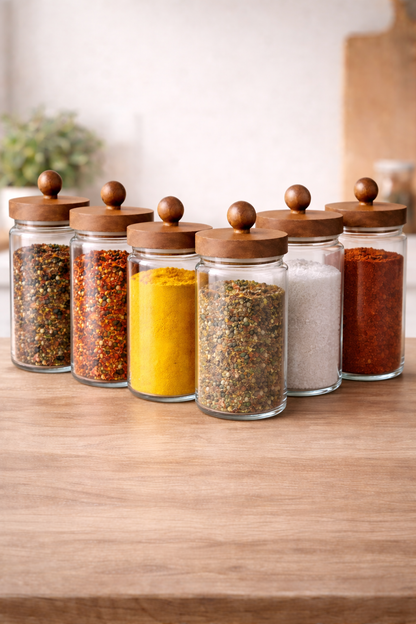 Akasya Conta Kapaklı 6'lı Borosilikat 750ml Kavanoz Seti KW-744