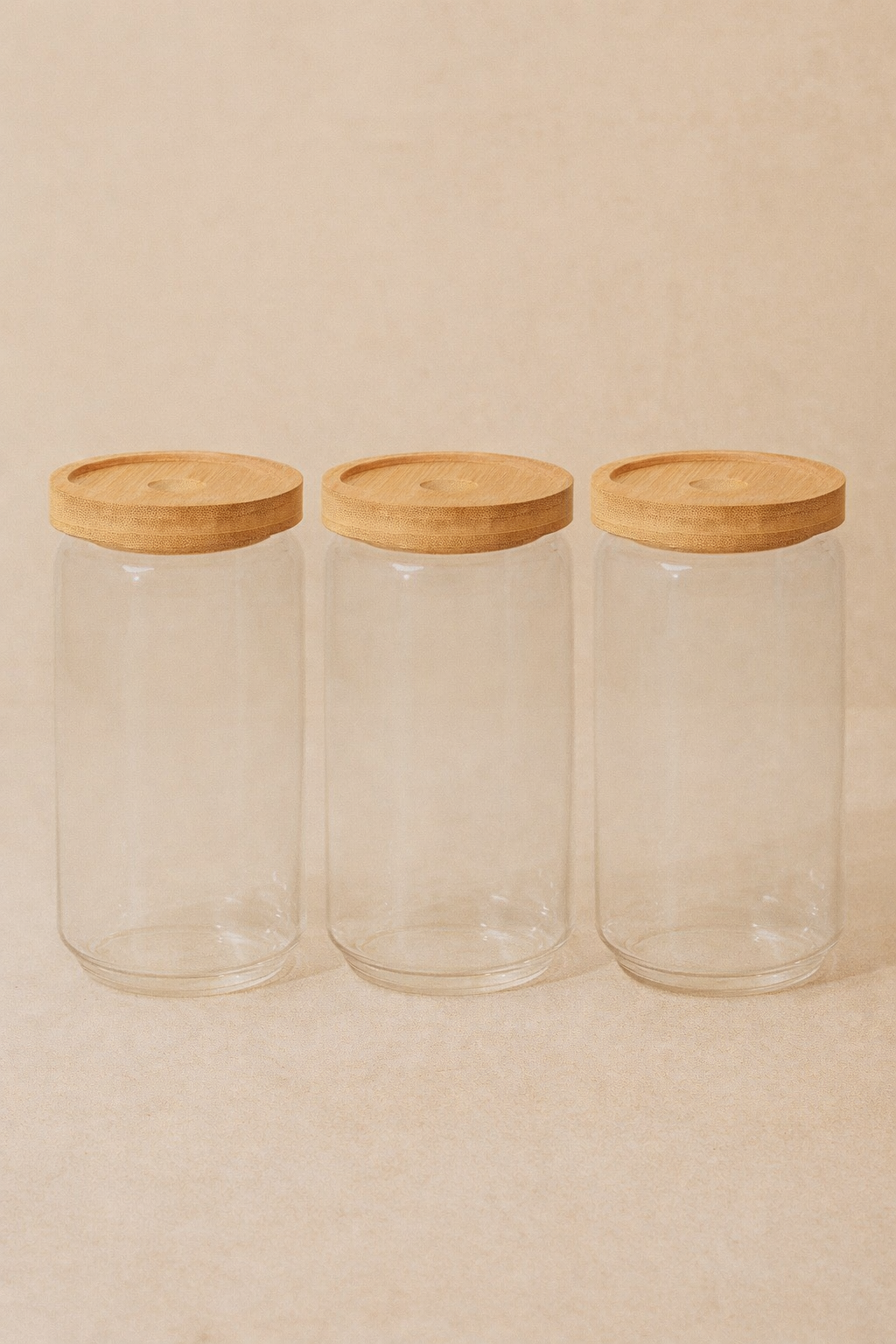 Bambu Conta Kapaklı 3'lü Borosilikat 750ml Kavanoz Seti KW-789