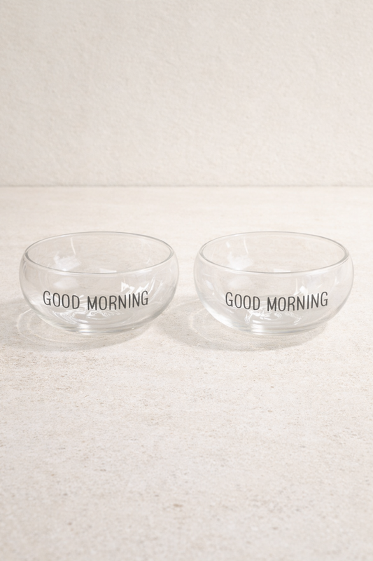 Borosilikat 2 Li Yuvarlak Çerezlik Cam Kase Seti KW-703