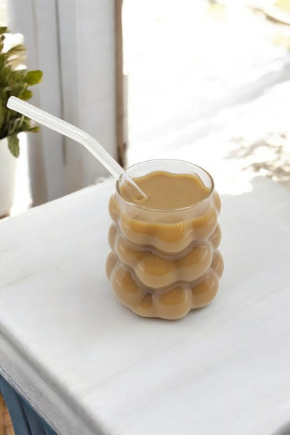 Isıya Dayanaklı Üzüm Desenli 300ML Borosilikat Bardak KW-359