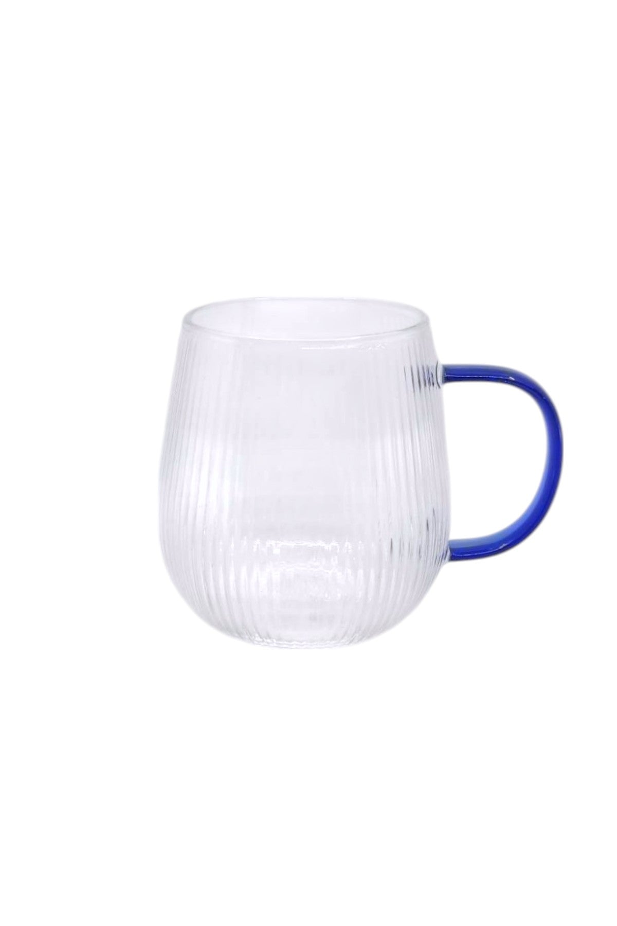 Isıya Dayanıklı Borosilikat Kupa Çizgi Tasarımlı Cam Bardak KW-072 KW-061