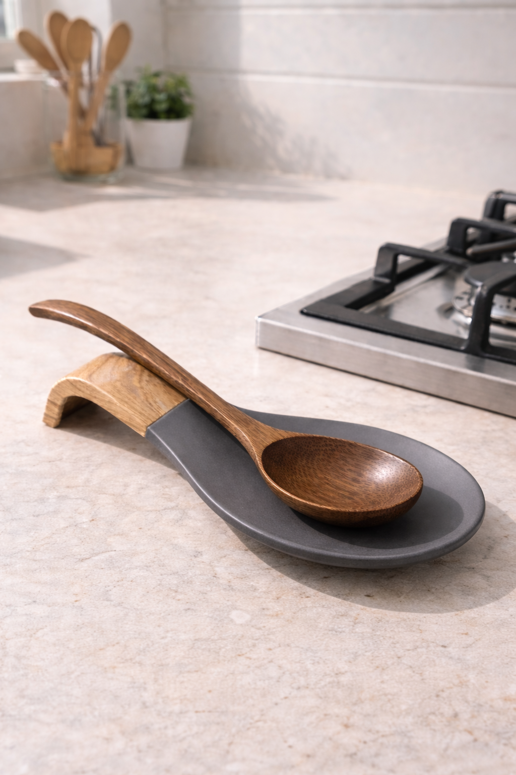 Kepçe Altlığı Tezgâh Koruyucu Pratik Düzen Sağlayan Mutfak Aparatı KW-1145